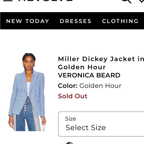 Veronica Beard Miller Dickey Jacket Light Blue Denim Blazer with Silver Buttons - Picture 3 of 14